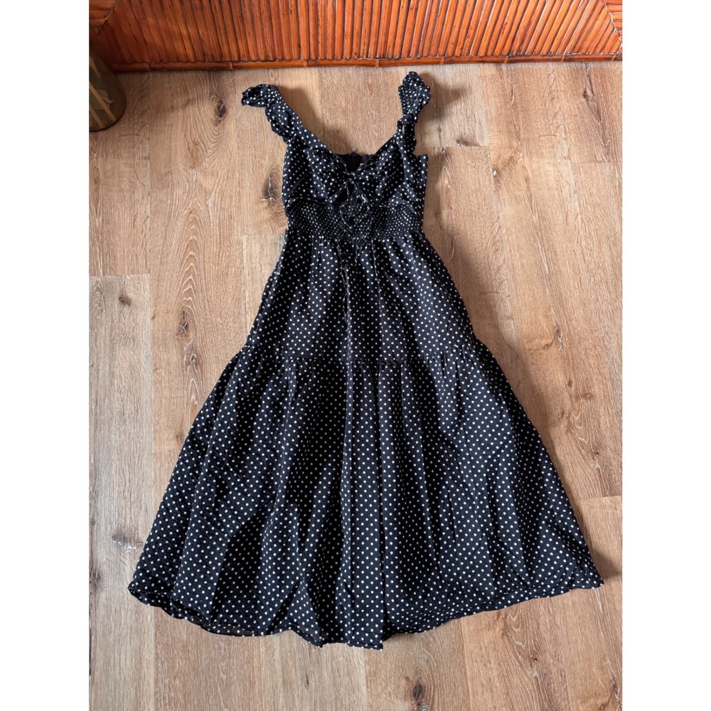 Fabrique designed by Pablo Erroz Black Polka Dot Midi Dress Size‎ XS